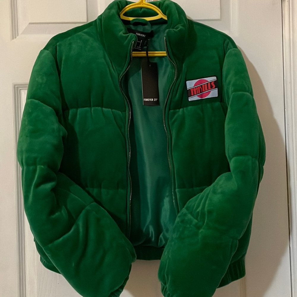 Green fall jacket - Picture 3 of 4